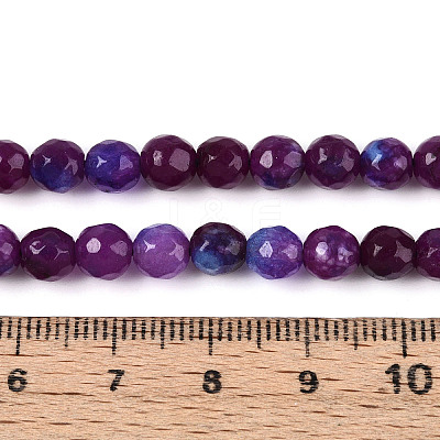 Dyed Natural White Jade Beads Strands G-T139-6mm-60-15-1