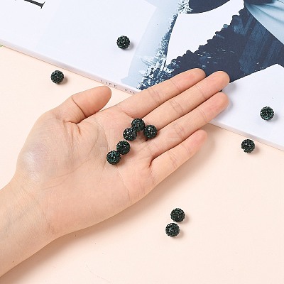 Pave Disco Ball Beads X1-RB-A130-10mm-19-1