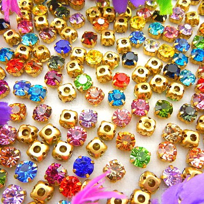 Flat Round Sew on Rhinestone FIND-PW0012-01A-27-1