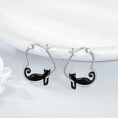 Zinc Alloy Enamel Hoop Earrings FS-WGF523B-01-1