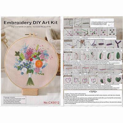 DIY Bouquet Pattern Embroidery Kit LS-DIY-O021-15A-1