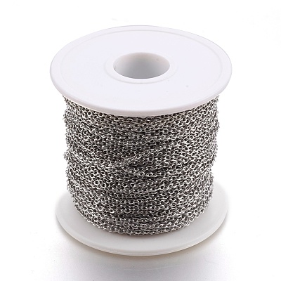 Tarnish Resistant 304 Stainless Steel Cable Chains CHS-R002-0.5mm-1