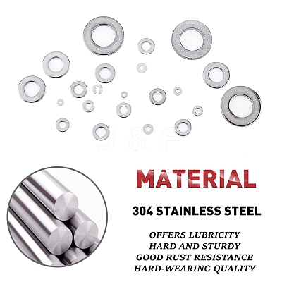 Stainless Steel Flat Washers AJEW-UN0001-007P-1