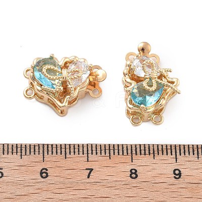 Brass Glass Box Clasps KK-B125-01G-01-1