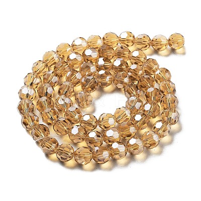 Electroplate Transparent Glass Beads Strands EGLA-A035-T8mm-A17-1