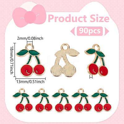 90Pcs Alloy Enamel Pendants ENAM-ME0001-03-1