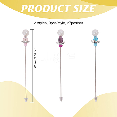 27Pcs 3 Styles Iron Head Pins DIY-GO00010-1