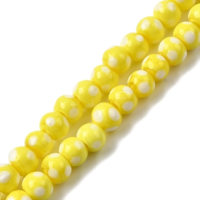 Handmade Lampwork Beads LAMP-D002-6mm-01D-1