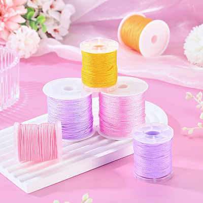 6Rolls 6 Colors Nylon Braided Cord NWIR-TA0001-46B-1