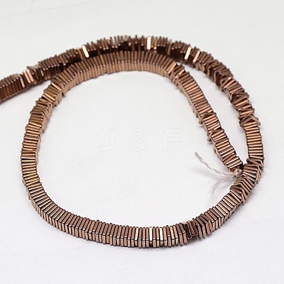 Electroplate Non-magnetic Synthetic Hematite Heishi Beads Strands G-J171A-3x3mm-05-1