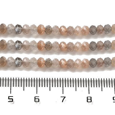 Natural Multi-Moonstone Beads Strands G-B074-A08-01-1