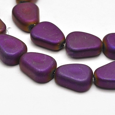 Frosted Electroplate Glass Beads Strands EGLA-M003-M-1