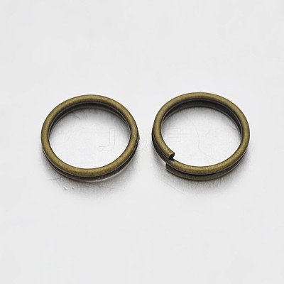 Brass Split Rings KK-E647-10AB-8mm-1