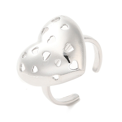 Brass Open Cuff Rings RJEW-P098-23P-1