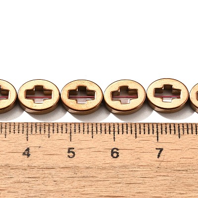 Electroplated Synthetic Non-magnetic Hematite Beads Strands G-L613-Z01-02D-1