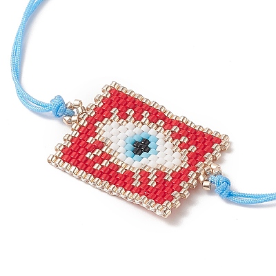 Handmade Japanese Seed Rectangle Braided Bead Bracelets BJEW-MZ00022-03-1