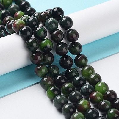 Dyed Natural Malaysia Jade Beads Strands X-G-G021-02B-06-1