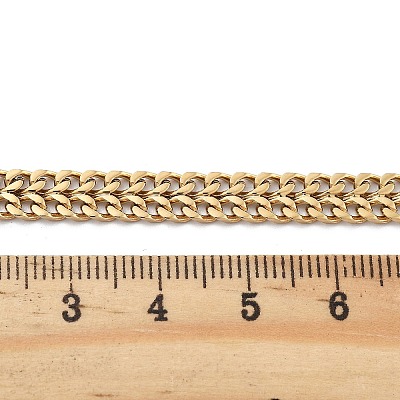 Ion Plating(IP) 304 Stainless Steel Chains Bracelets High Polished BJEW-U017-02G-1