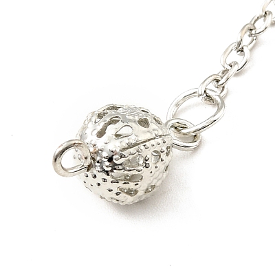 Brass Cable Chain Pointed Dowsing Pendulums HJEW-D004-04P-1