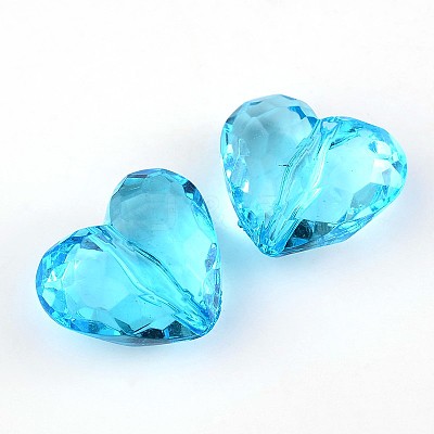 Transparent Acrylic Beads PL318Y-9-1
