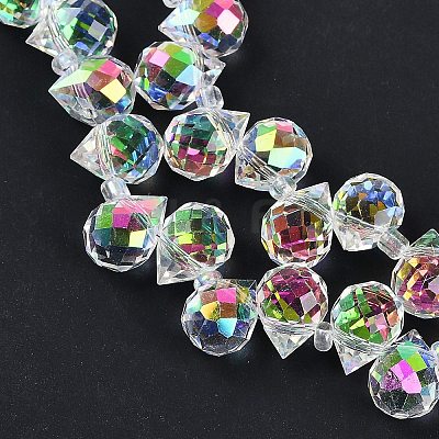 Electroplate Glass Beads Strands EGLA-D030-17X-1