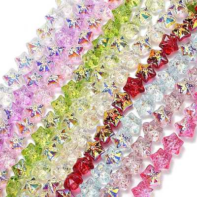 Electroplate Baking Paint Glass Beads Strands EGLA-K061-12A-1