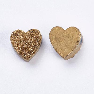 Electroplate Natural Druzy Agate Beads G-E400-03-B04-1