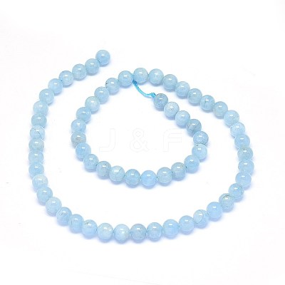 Natural Aquamarine Beads Strands G-F602-05-6mm-1