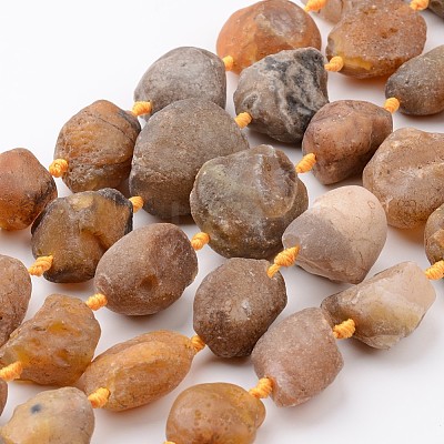 Raw Rough Natural Yellow Botswana Agate Beads Strands G-D833-08-1