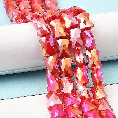 AB Color Plate Glass Beads Strands EGLA-P051-06A-B04-1