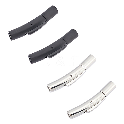 4 Sets 2 Styles 316 Surgical Stainless Steel & 304 Stainless Steel Bayonet Clasps STAS-UN0042-80-1