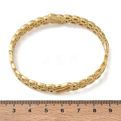 304 Stainless Steel Hollow Hinged Cuff Bangles SA-CBAB92B-07G-1