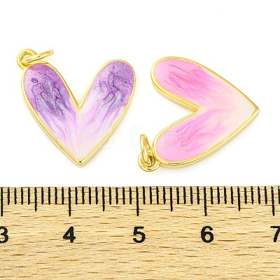 Brass Enamel Pendants KK-S401-16G-B-1