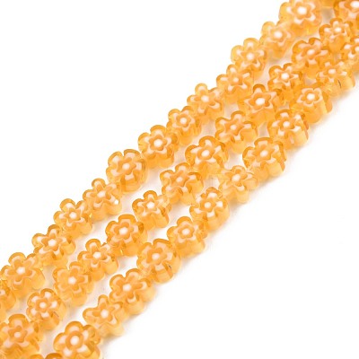 Handmade Millefiori Glass Bead Strands LAMP-N029-017A-06-1