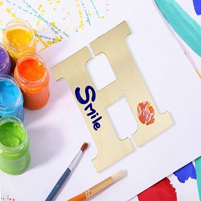 Letter Unfinished Wood Blank Cutouts DIY-ZX040-01H-1