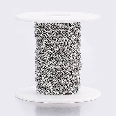 Tarnish Resistant 304 Stainless Steel Cable Chains CHS-H017-01P-20M-1