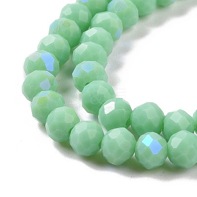 Electroplate Glass Beads Strands EGLA-A034-P8mm-B22-1