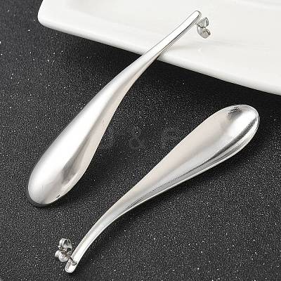 304 Stainless Steel Teardrop Stud Earrings for Women EJEW-M089-07P-1