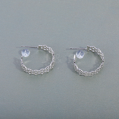 C-shaped Brass Stud Earrings WH0860-1
