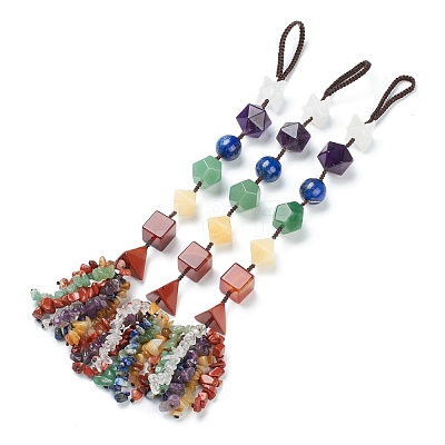 Geometry Shape Chakra Hanging Ornament AJEW-I059-05-1