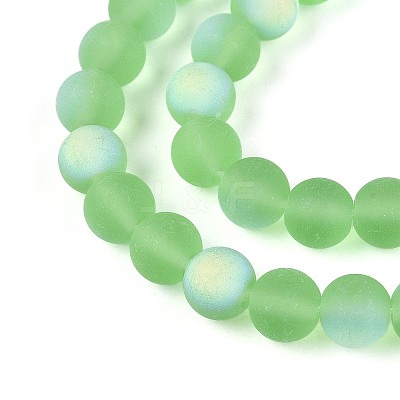 Frosted Transparent Glass Beads Strands LS-GLAA-T032-T8mm-MBB17-1