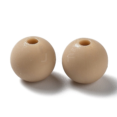 Frosted Opaque Acrylic Beads OACR-P019-01B-01-1
