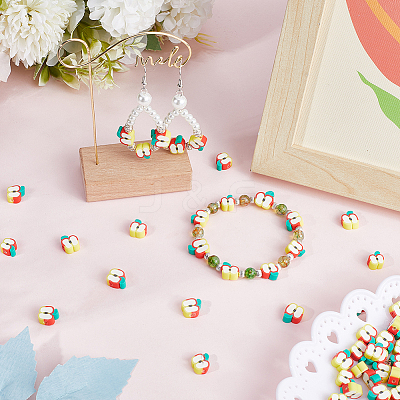 200Pcs Handmade Polymer Clay Beads CLAY-SC0001-64A-1