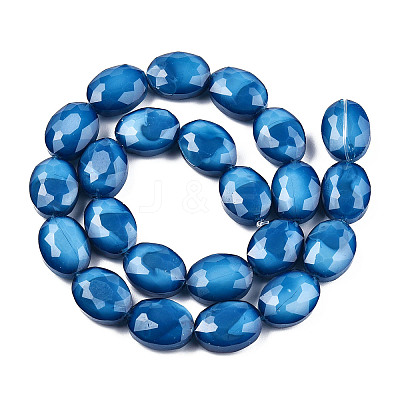 Opaque Solid Color Glass Beads Strands X-GLAA-N032-02C-1