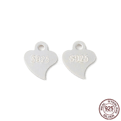 925 Sterling Silver Heart Chain Extender Connectors STER-P053-02S-1