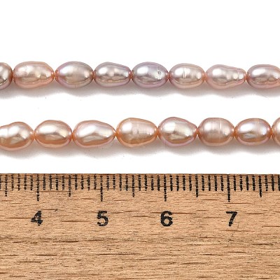 Natural Cultured Freshwater Pearl Beads Strands PEAR-I007-01P-04B-1