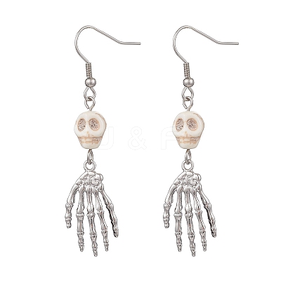 Brass Dangle Earrings EJEW-TA00710-1