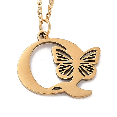 PVD Vacuum Plating 201 Stainless Steel Necklaces NJEW-R267-01Q-G-1