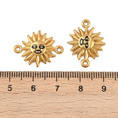304 Stainless Steel Enamel Sun Connector Charms STAS-C150-08G-1