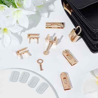 2 Sets Alloy Bag Lock Clasp Set FIND-WR0006-90-1